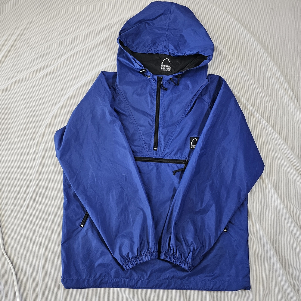 Vintage Sierra Designs Pullover Windbreaker Hoodie Mens M  1/2 Zip 90s Outdoor‎